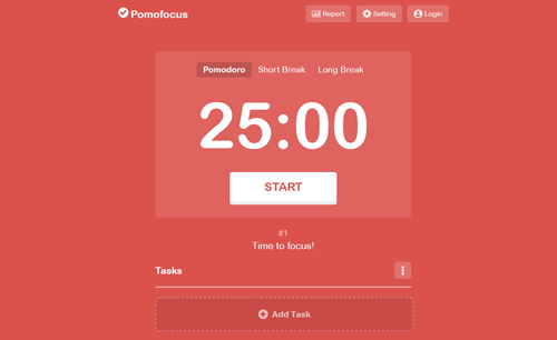 Pomofocus, pour travailler avec la méthode pomodoro et arrêter la procrastination
